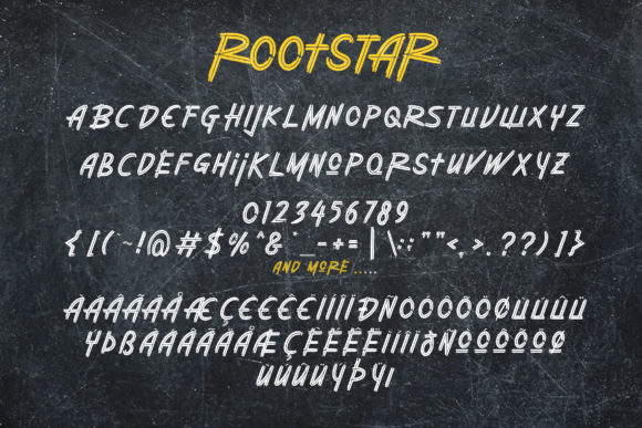 Rootstar Font PNG with transparent background - Preview 6