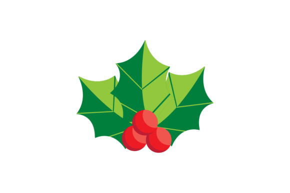 Fruit Cherry Leaf Christmas Icon
