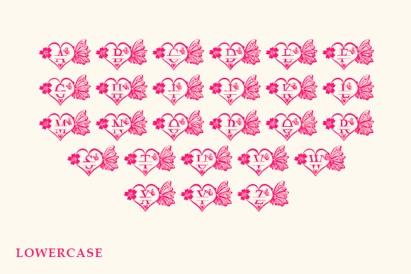 Butterflies Monogram Font - Preview 4