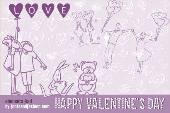 Happy Valentines Day Font - Preview 2