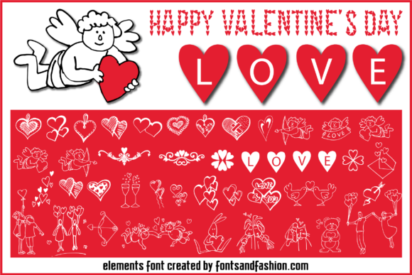 Happy Valentines Day Font - Preview 3