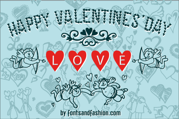 Happy Valentines Day Font - Preview 5