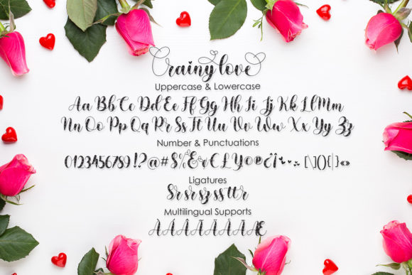 Rainy Love Font PNG with transparent background - Preview 3