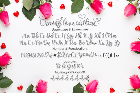 Rainy Love Font PNG with transparent background - Preview 5