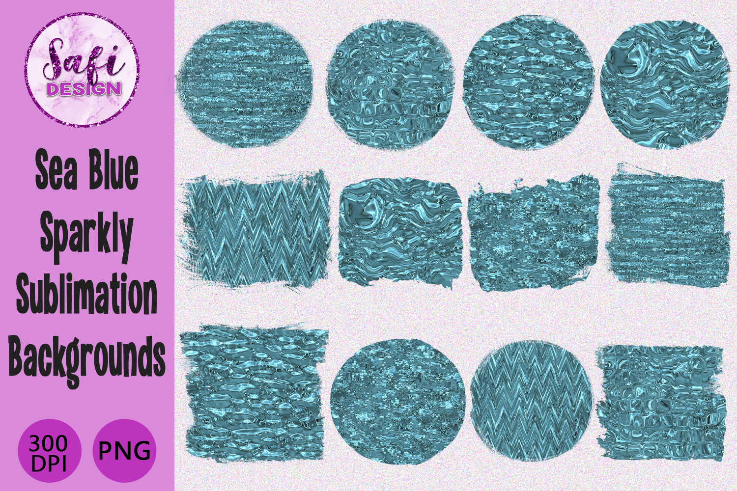 Sea Blue Sparkly Sublimation Backgrounds Graphic by Safi Designs ...