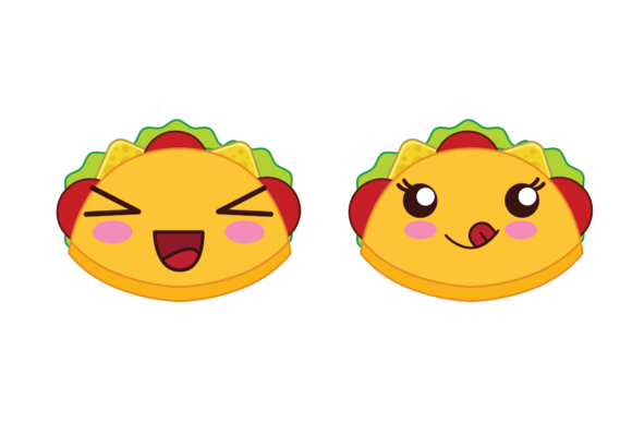 Kawaii Burger Fast Food Illustration