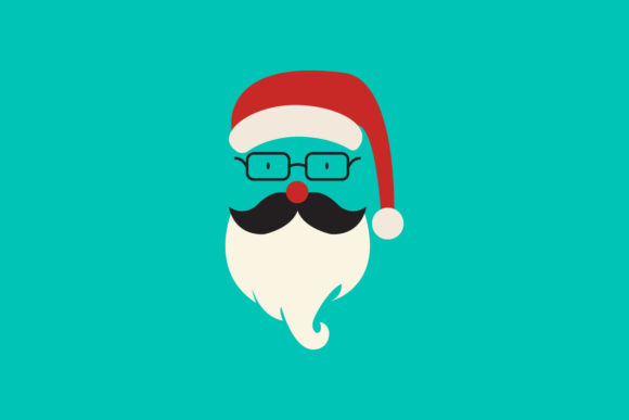 Santa Claus Eyeglasses Christmas Icon