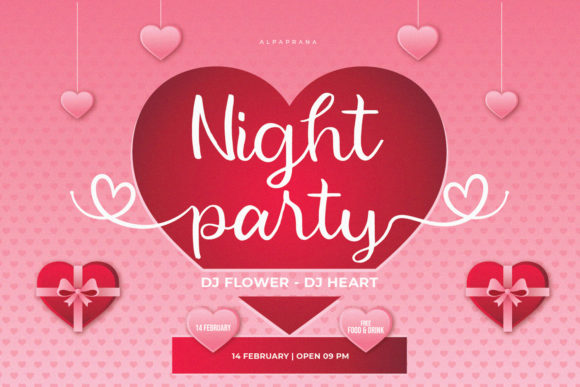 Beauty Hearts Font PNG with transparent background - Preview 2