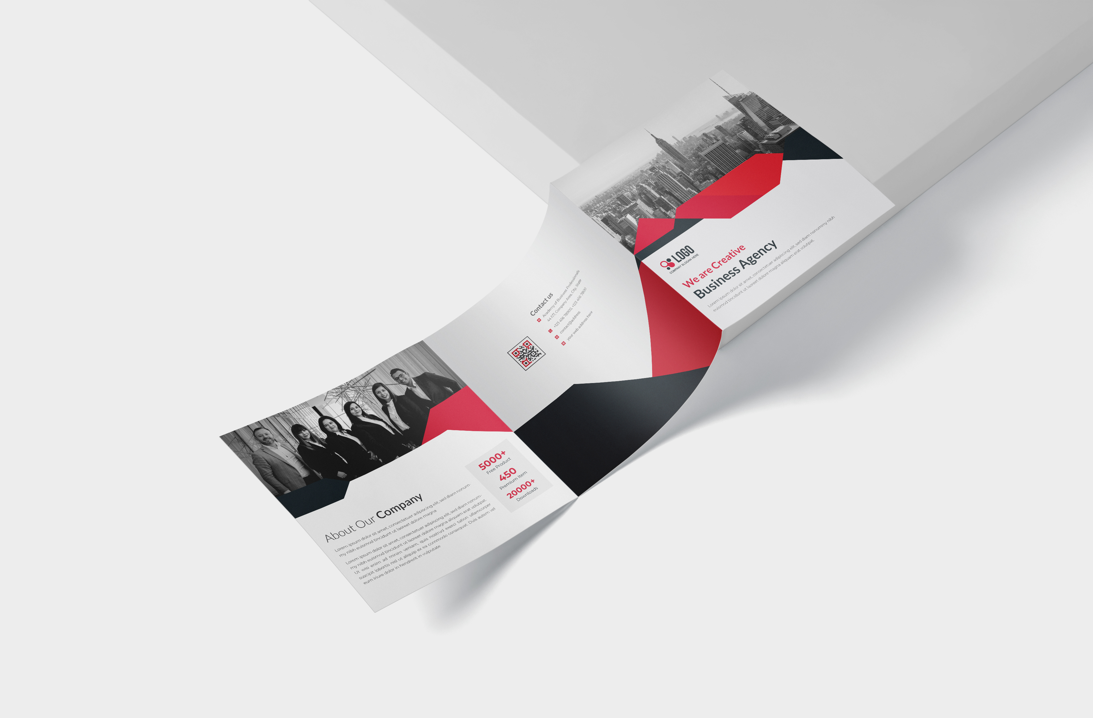 Corporate Square Trifold Brochure Graphic by GraphicHut · Creative Fabrica