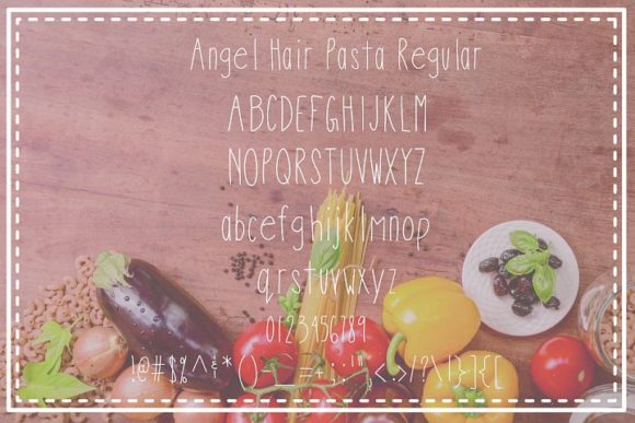 Angel Hair Pasta Font - Preview 1