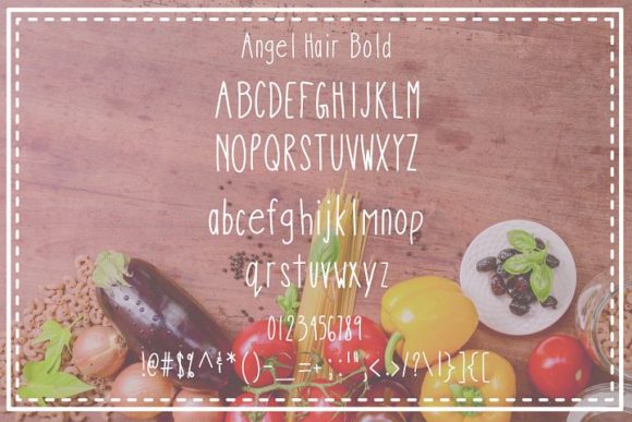 Angel Hair Pasta Font - Preview 2
