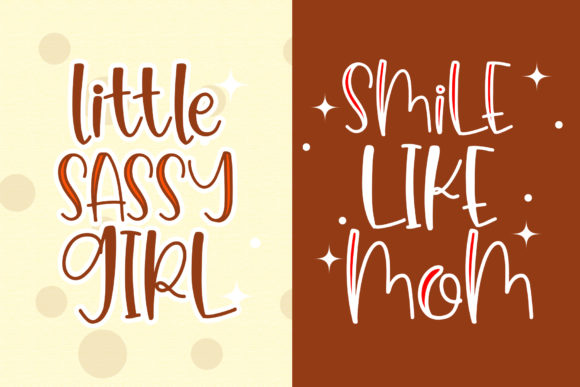 Cutie Brown Font PNG with transparent background - Preview 3