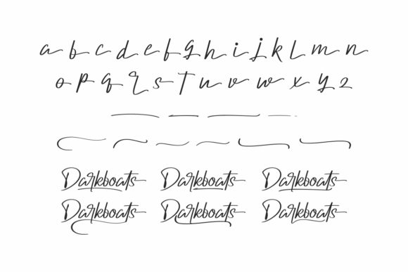 Darkboats Font PNG with transparent background - Preview 6