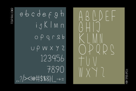 Four Squel Font PNG with transparent background - Preview 3