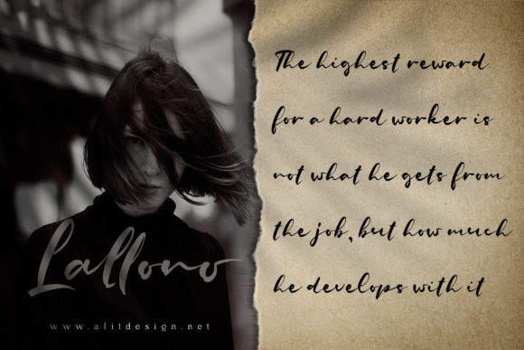 Lallono Font font preview - 3