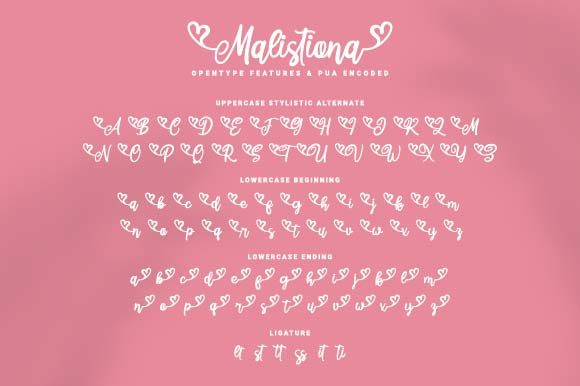 Malistiona Font PNG with transparent background - Preview 5