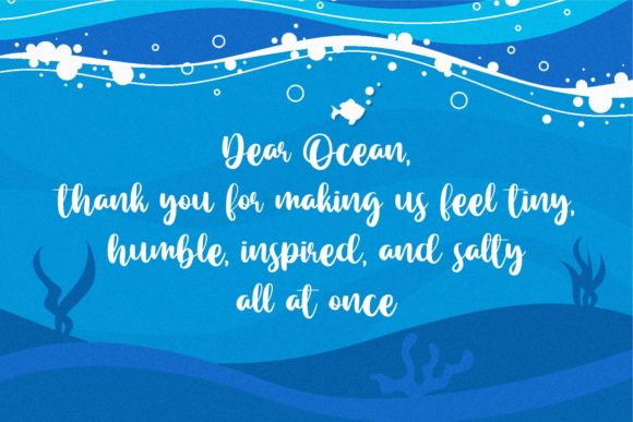 Ocean Sunshine Font PNG with transparent background - Preview 1