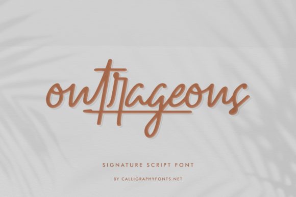 Outrageous Font PNG with transparent background - Preview 1