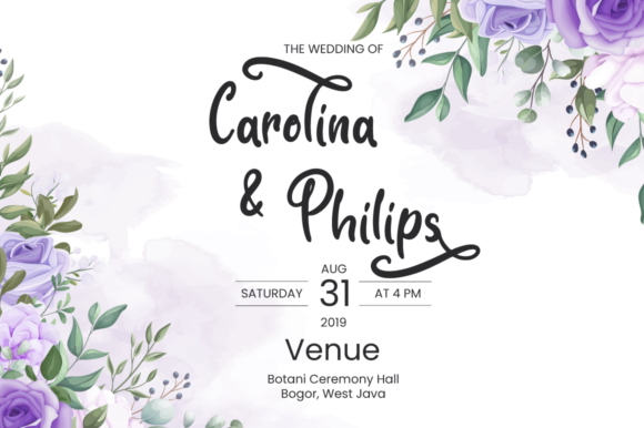 Purple Rosallia Font PNG with transparent background - Preview 4