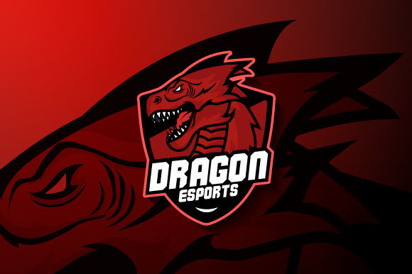 Red Dragon Esports Grafik Logos Von Bewalrus
