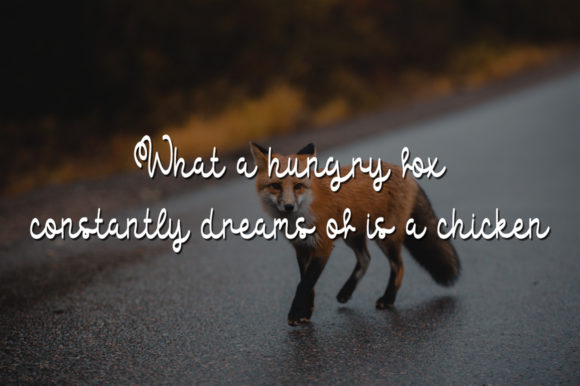 Red Fox Font PNG with transparent background - Preview 1