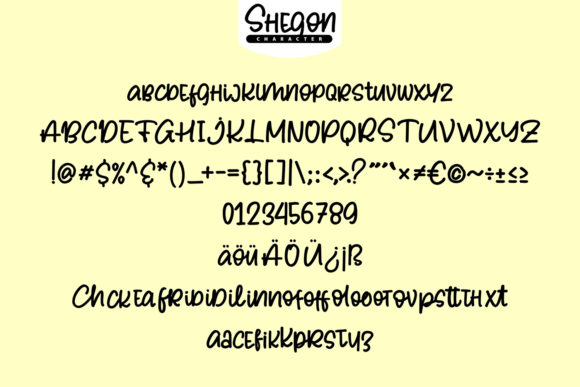 Shegoon Font PNG with transparent background - Preview 5