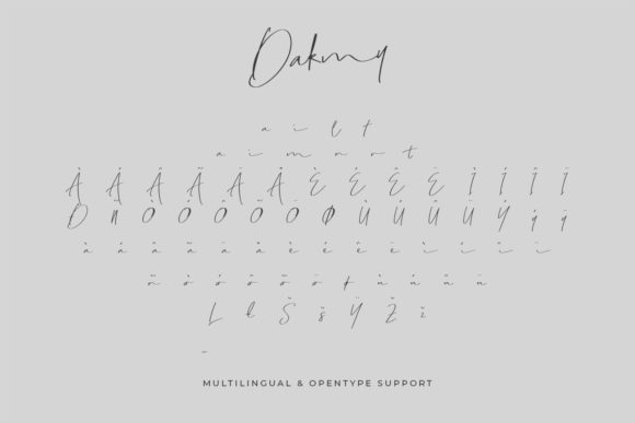 Dakmy Font PNG with transparent background - Preview 2