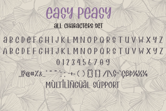 Easy Peasy Font PNG with transparent background - Preview 2