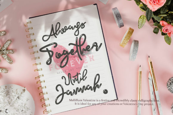 Mellifluous Valentine Font PNG with transparent background - Preview 2