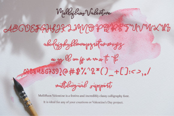 Mellifluous Valentine Font PNG with transparent background - Preview 4