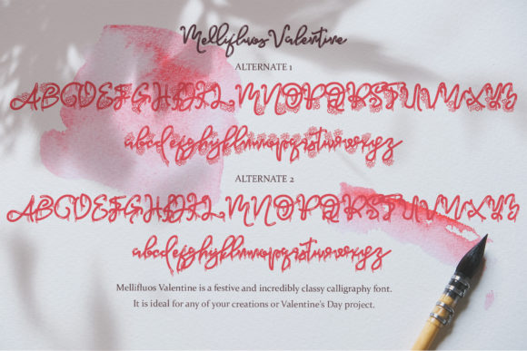 Mellifluous Valentine Font PNG with transparent background - Preview 5