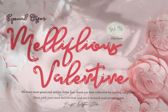 Mellifluous Valentine Font PNG with transparent background - Preview 6