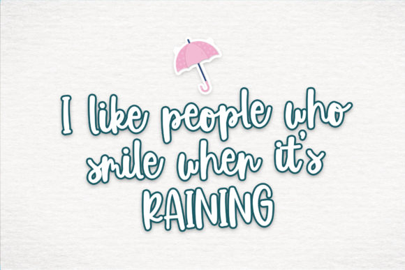 Rainy Vibes Font PNG with transparent background - Preview 1