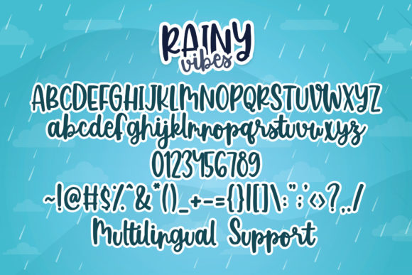 Rainy Vibes Font PNG with transparent background - Preview 5