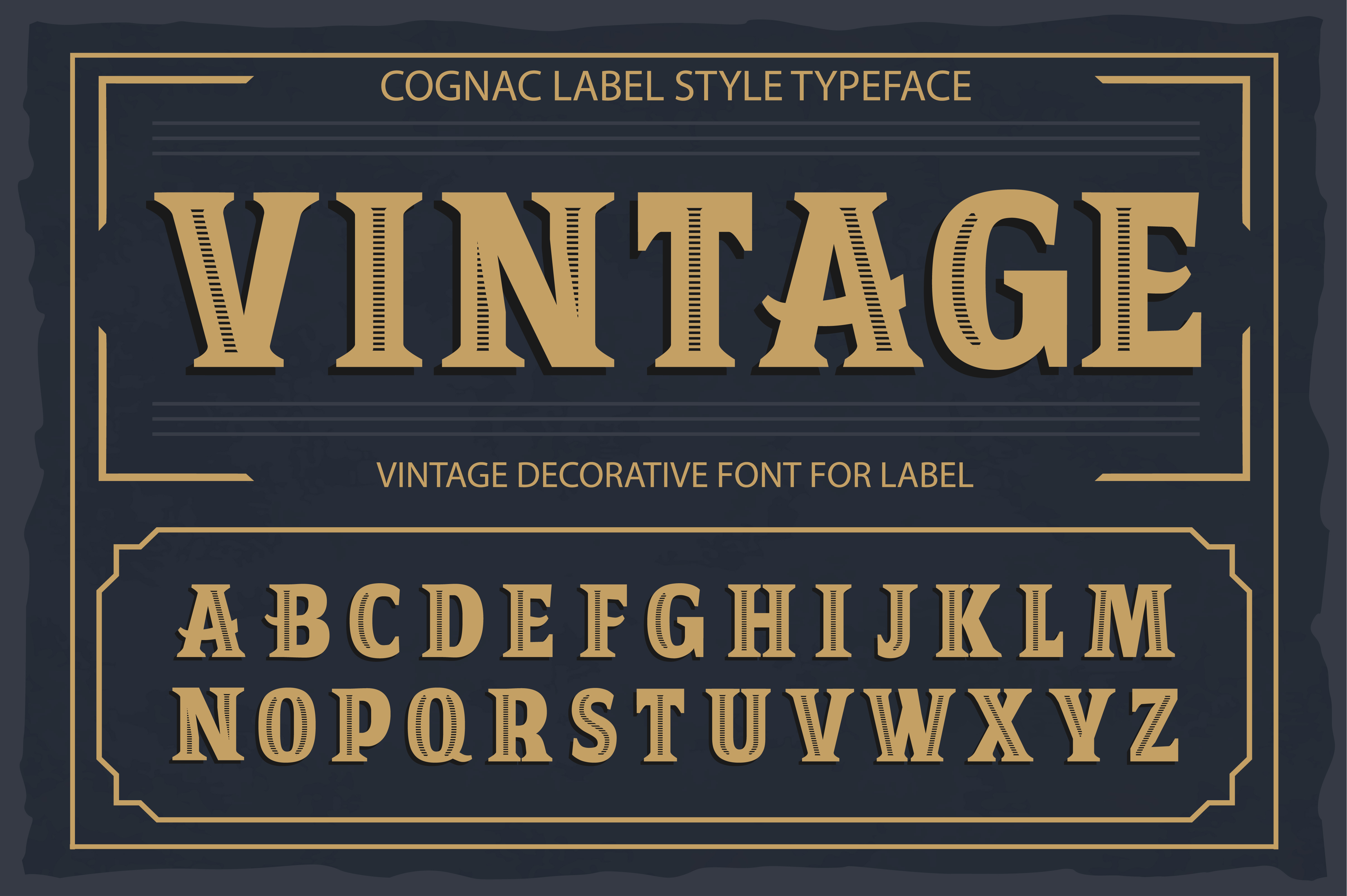 Vintage font classic label look
