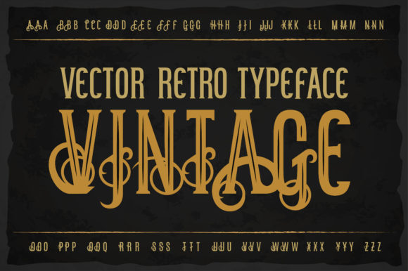 Vintage Font Fractal Font Factory