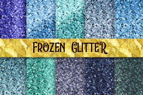 Frozen Glitter Texture Background