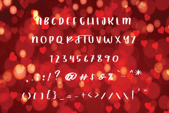Lover Valent Font PNG with transparent background - Preview 3
