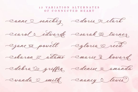 Blossom Heart Font - Preview 5