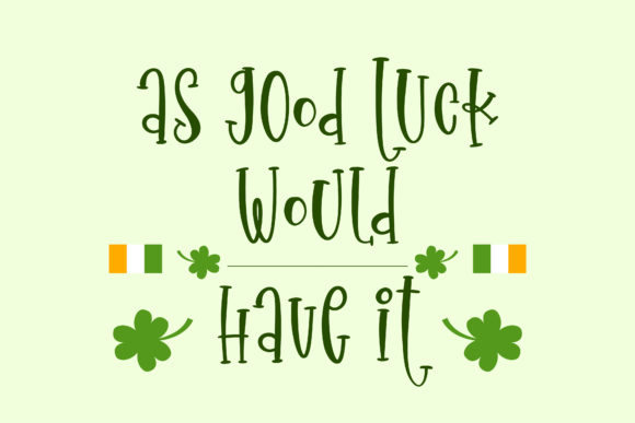 Happy St.Patrick’s Day Font - Preview 2