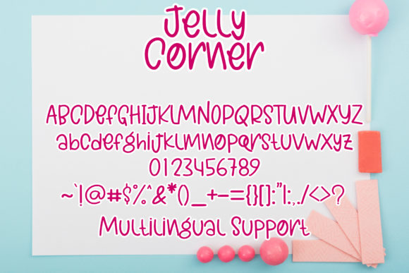 Jelly Corner Font PNG with transparent background - Preview 6