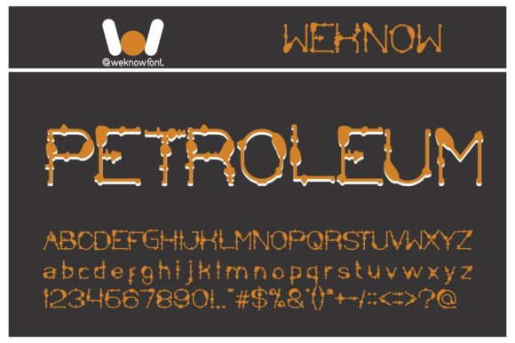 Mineral Oil Resources Font PNG with transparent background - Preview 1