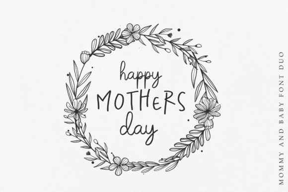 Mommy & Baby Font PNG with transparent background - Preview 1