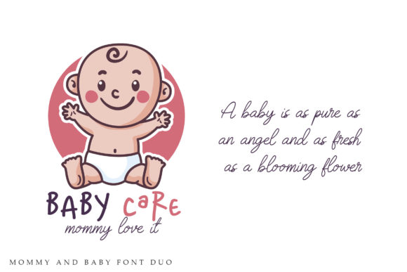 Mommy & Baby Font PNG with transparent background - Preview 3