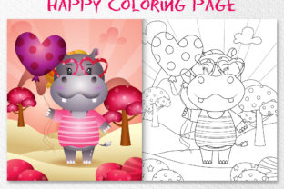 A Cute Hippo - Coloring Pages Graphic by wijayariko · Creative Fabrica