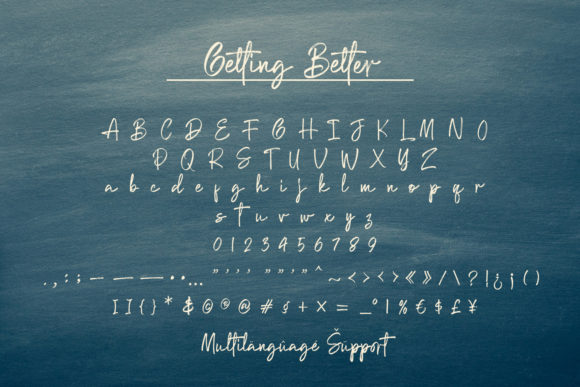 Getting Better Font - Preview 6