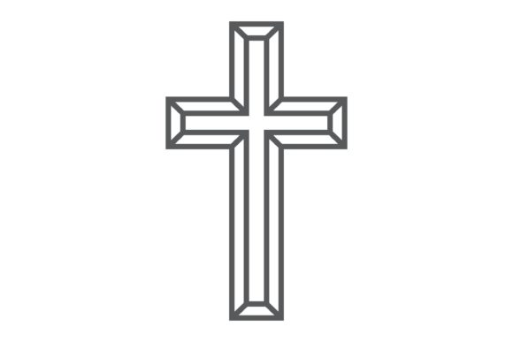 Religious Cross Thin Line Icon