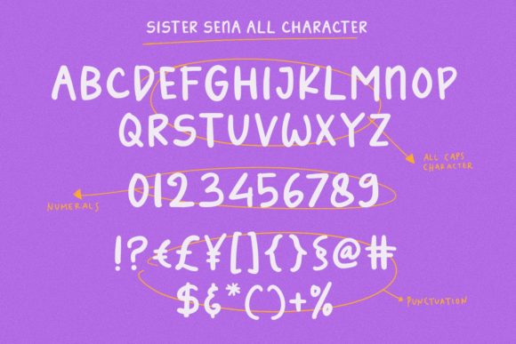 Sister Sena Font font preview - 2