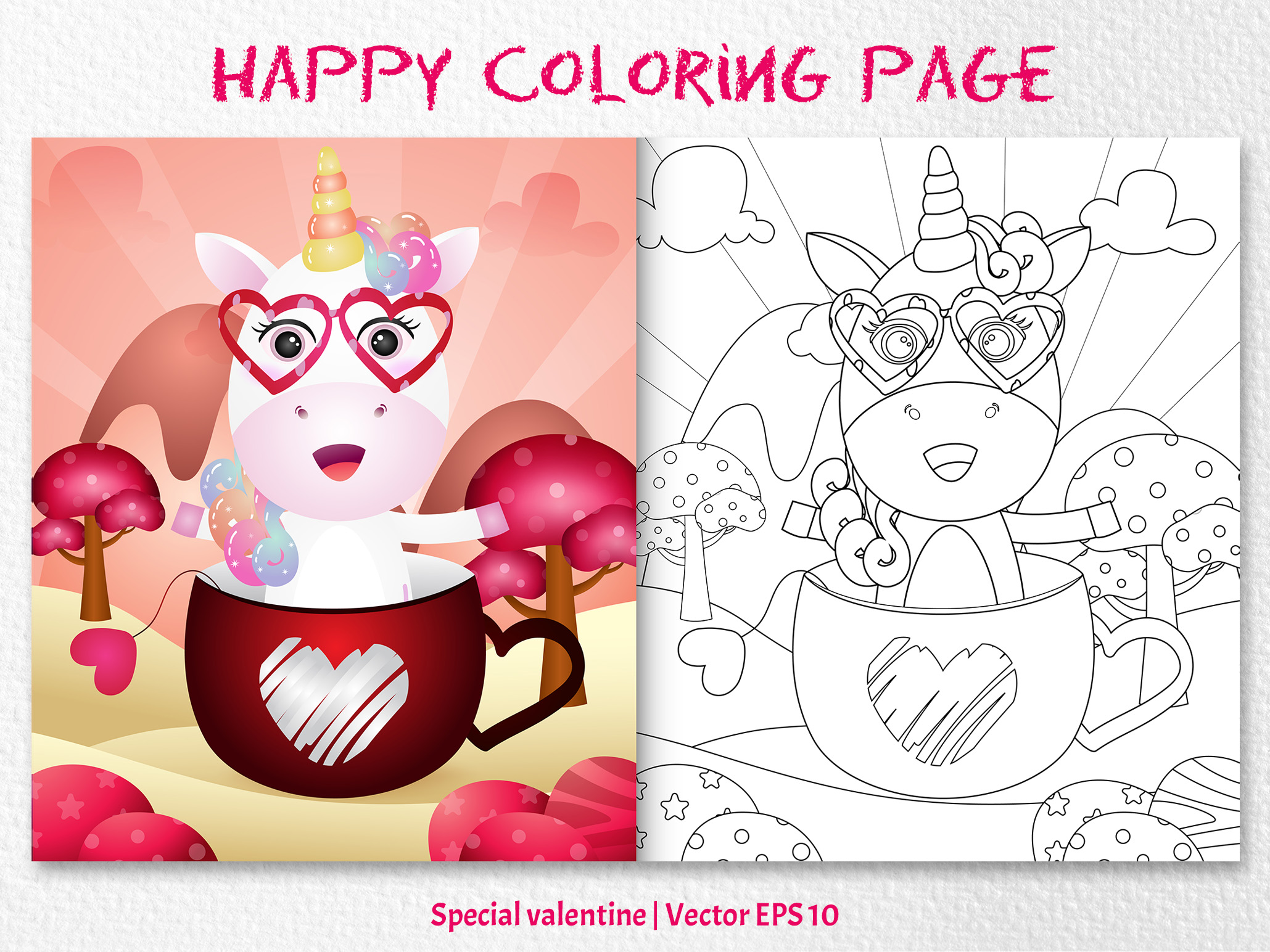 A Cute Unicorn - Coloring Pages Graphic by wijayariko · Creative Fabrica