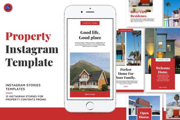 Preview of Instagram Property Stories Template real estate social media template
